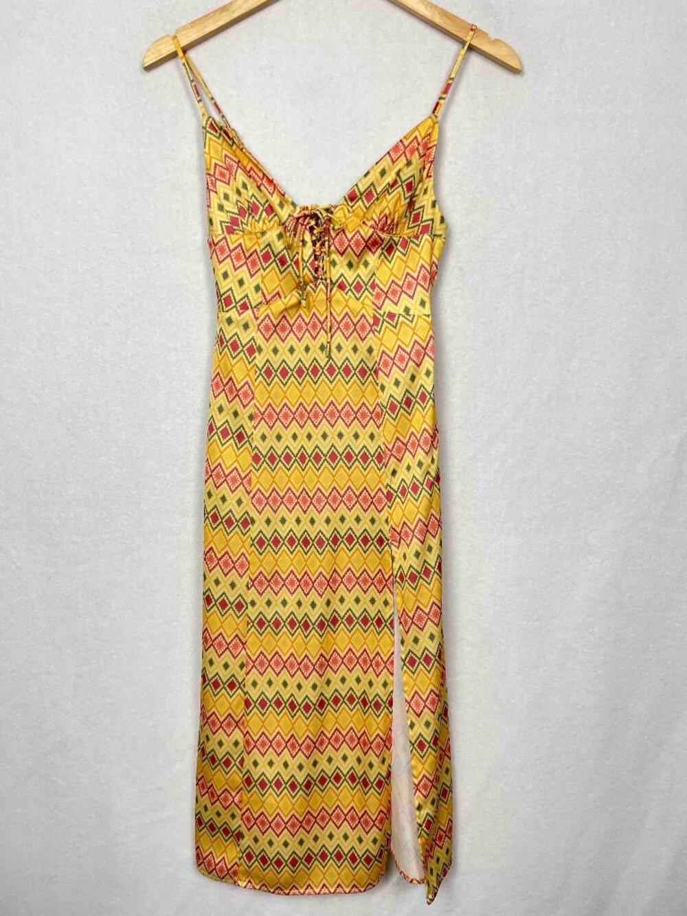 Urban Outfitters Sleeveless Lace Up Front Dress with Slit Womens Size XS